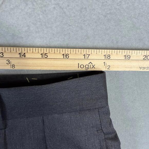 Jos A Bank Dress Pants Mens 36R Gray Pleated 100% Wool Cuffed Classic Straight - Picture 7 of 8